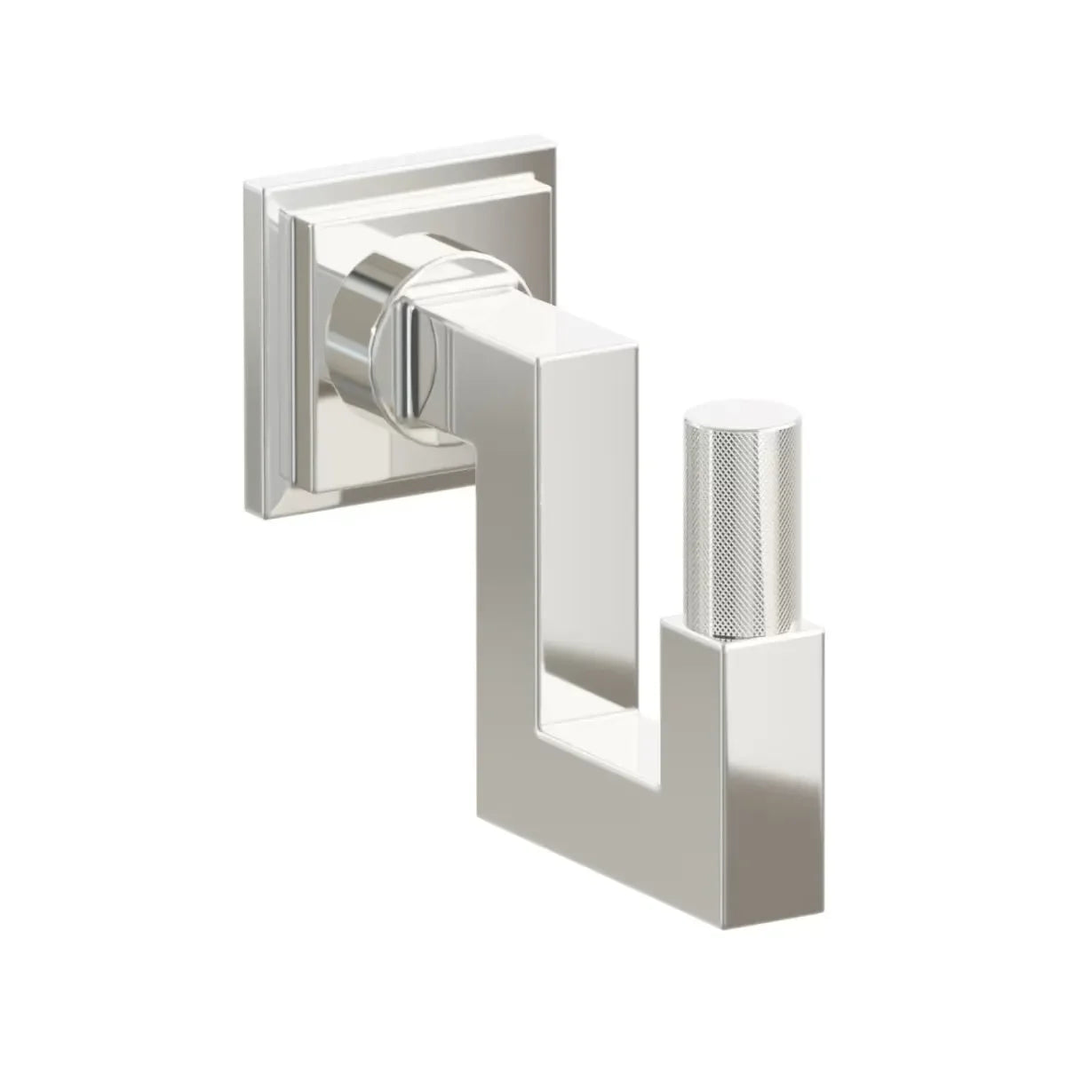 EmtekEmtek Select Square Stem with Knurled Tip U Hook with Step Square Rosette in 