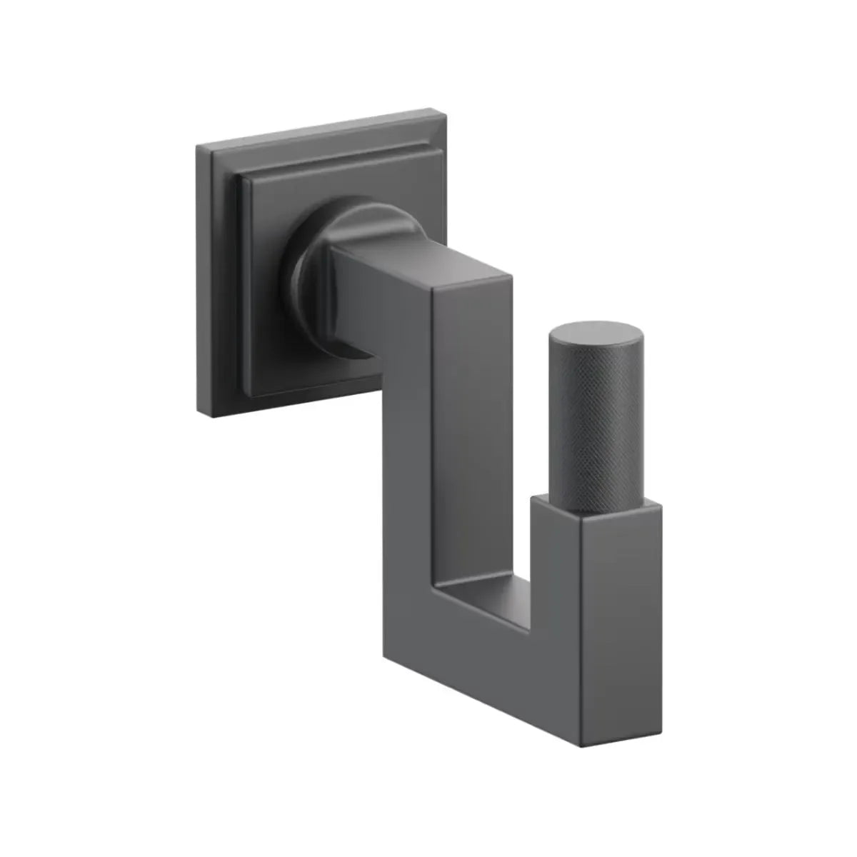 EmtekEmtek Select Square Stem with Knurled Tip U Hook with Step Square Rosette in 