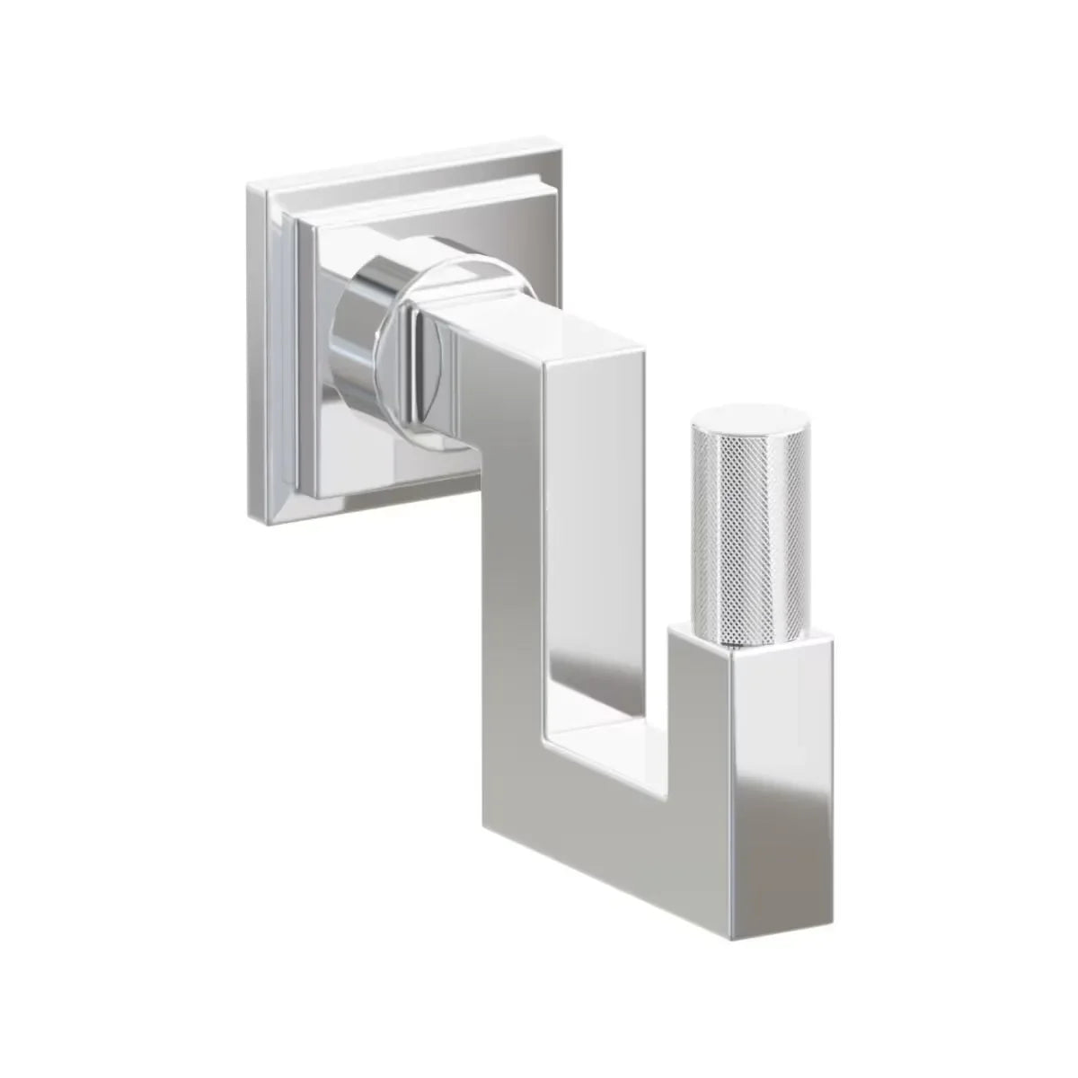 EmtekEmtek Select Square Stem with Knurled Tip U Hook with Step Square Rosette in 