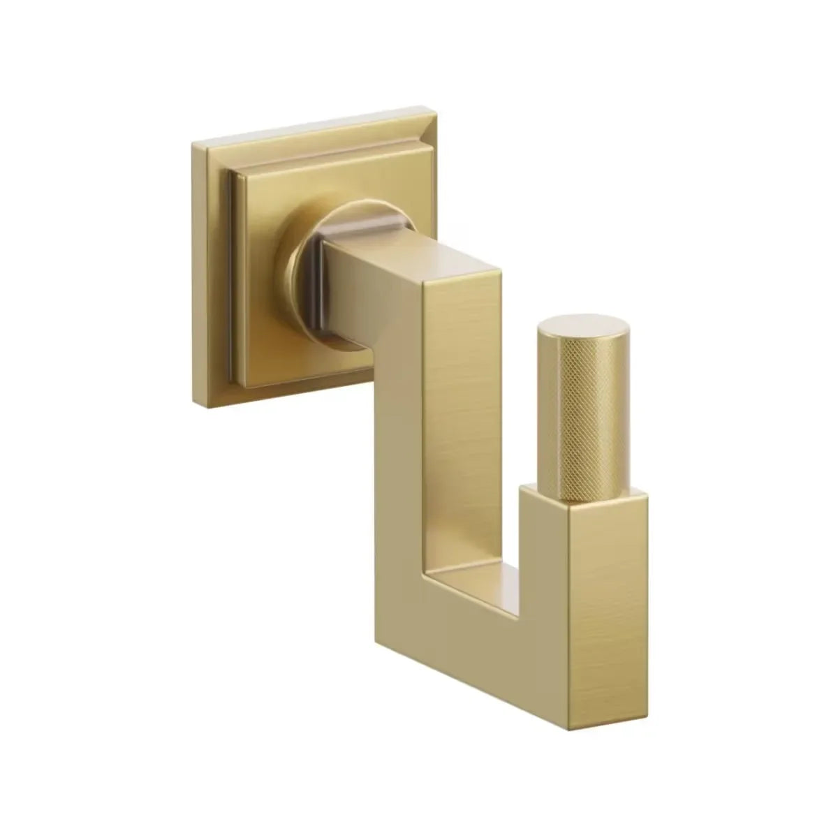 EmtekEmtek Select Square Stem with Knurled Tip U Hook with Step Square Rosette in 