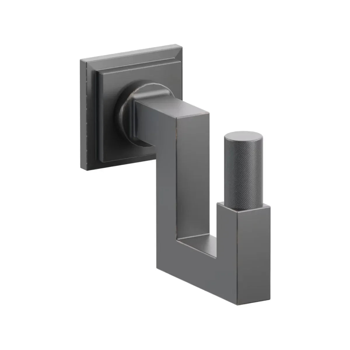 EmtekEmtek Select Square Stem with Knurled Tip U Hook with Step Square Rosette in 