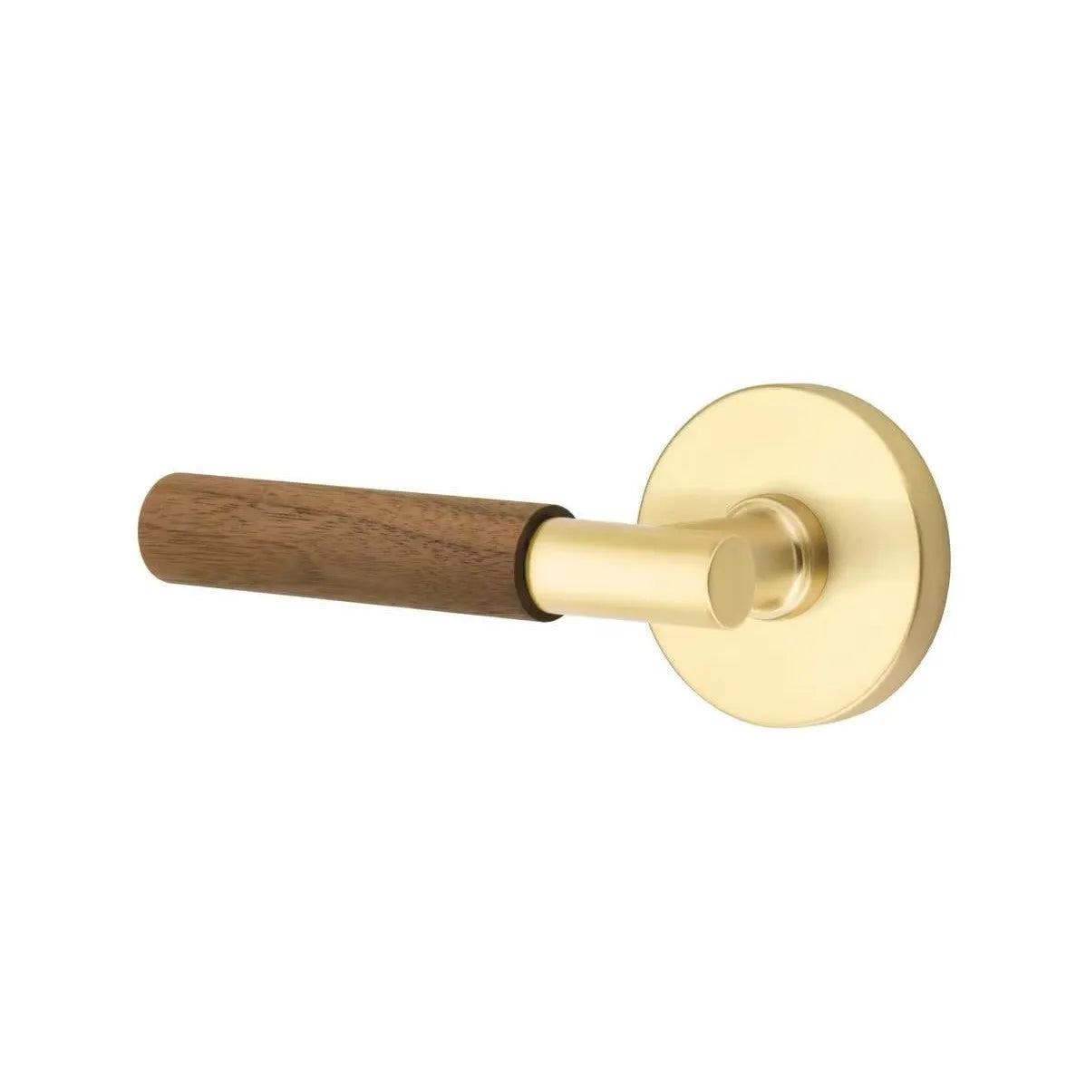 Emtek Select T-Bar Dark Walnut Lever with Disk Rosette 