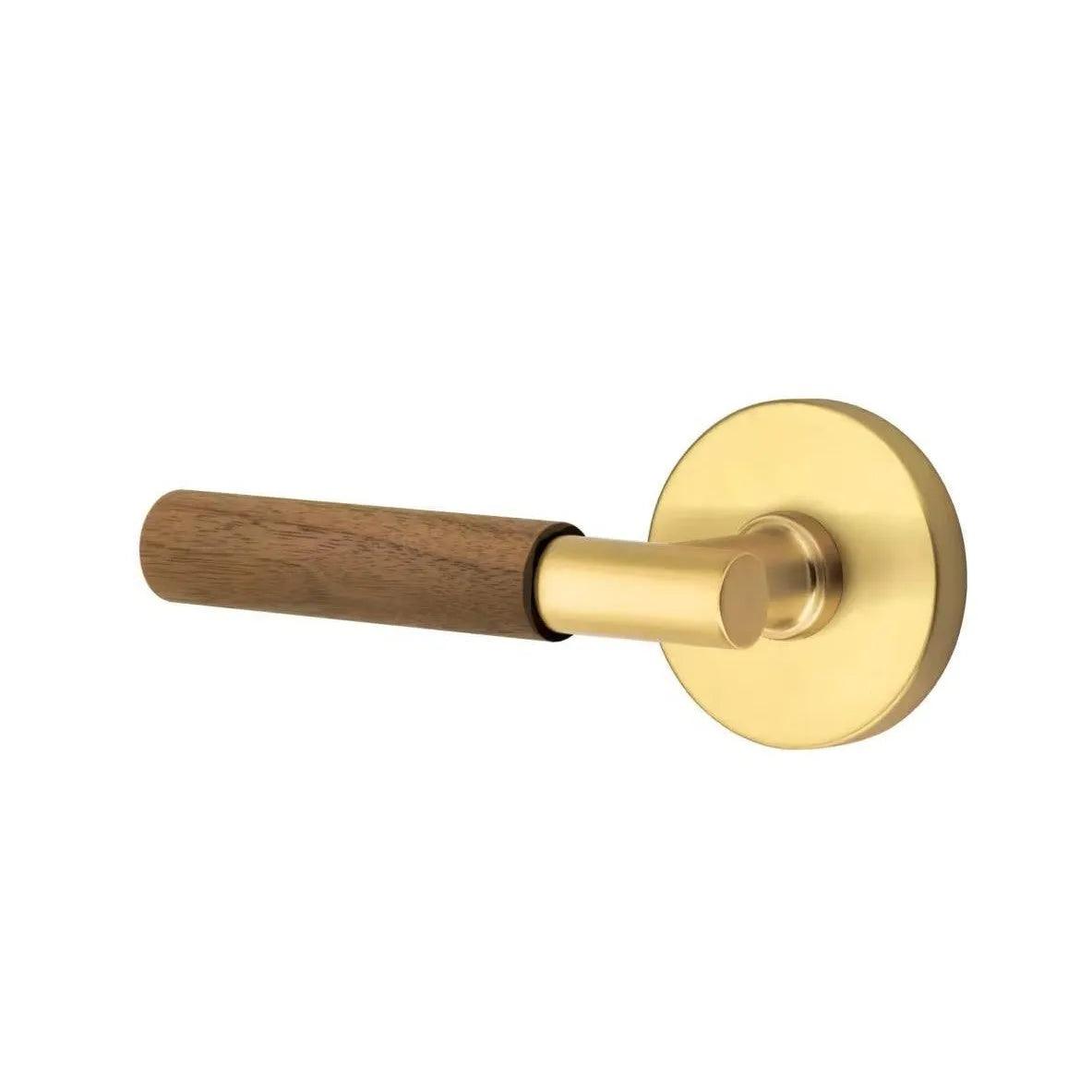 Emtek Select T-Bar Dark Walnut Lever with Disk Rosette 