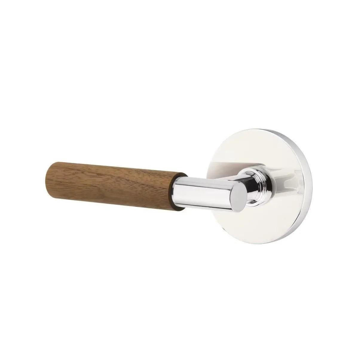 Emtek Select T-Bar Dark Walnut Lever with Disk Rosette 