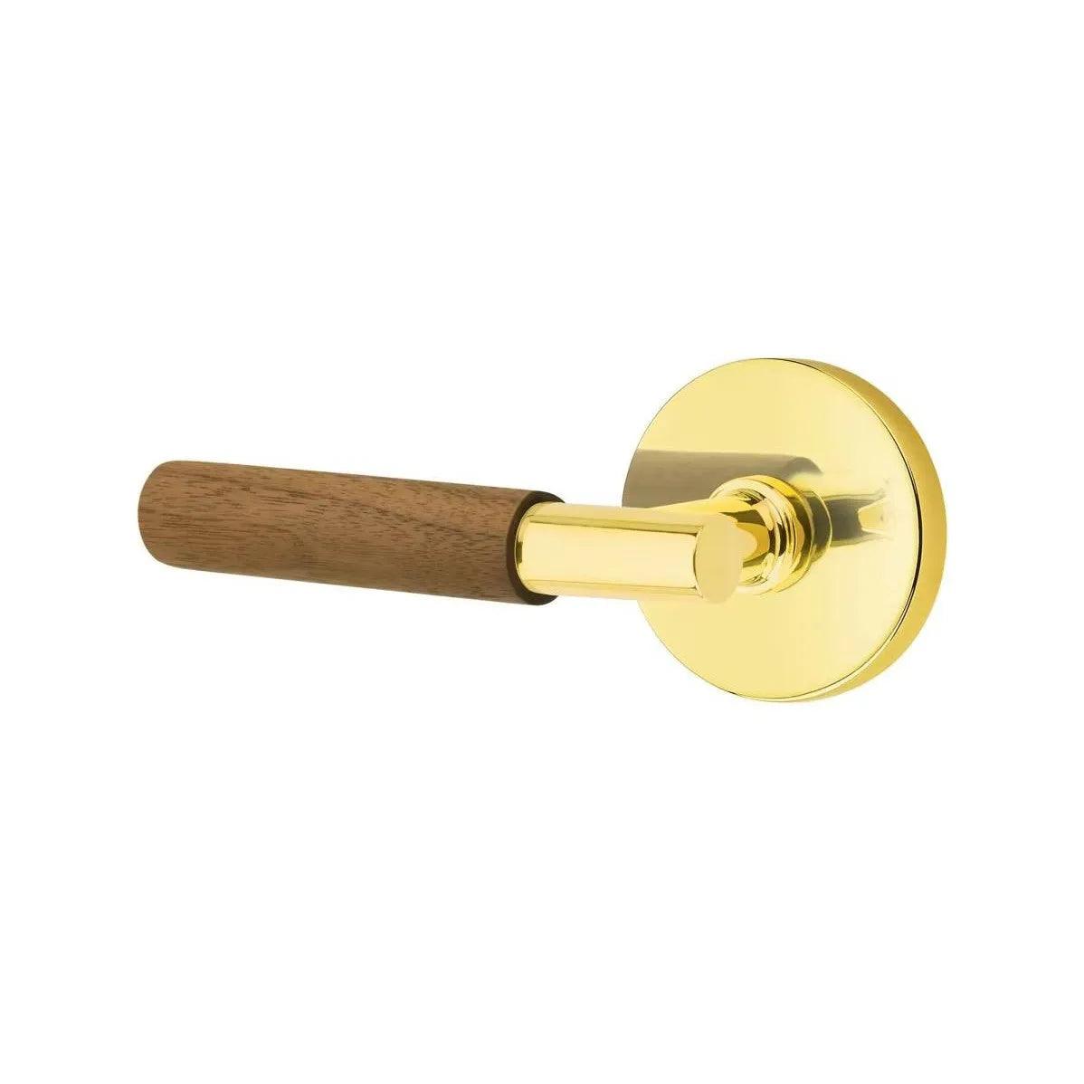Emtek Select T-Bar Dark Walnut Lever with Disk Rosette 