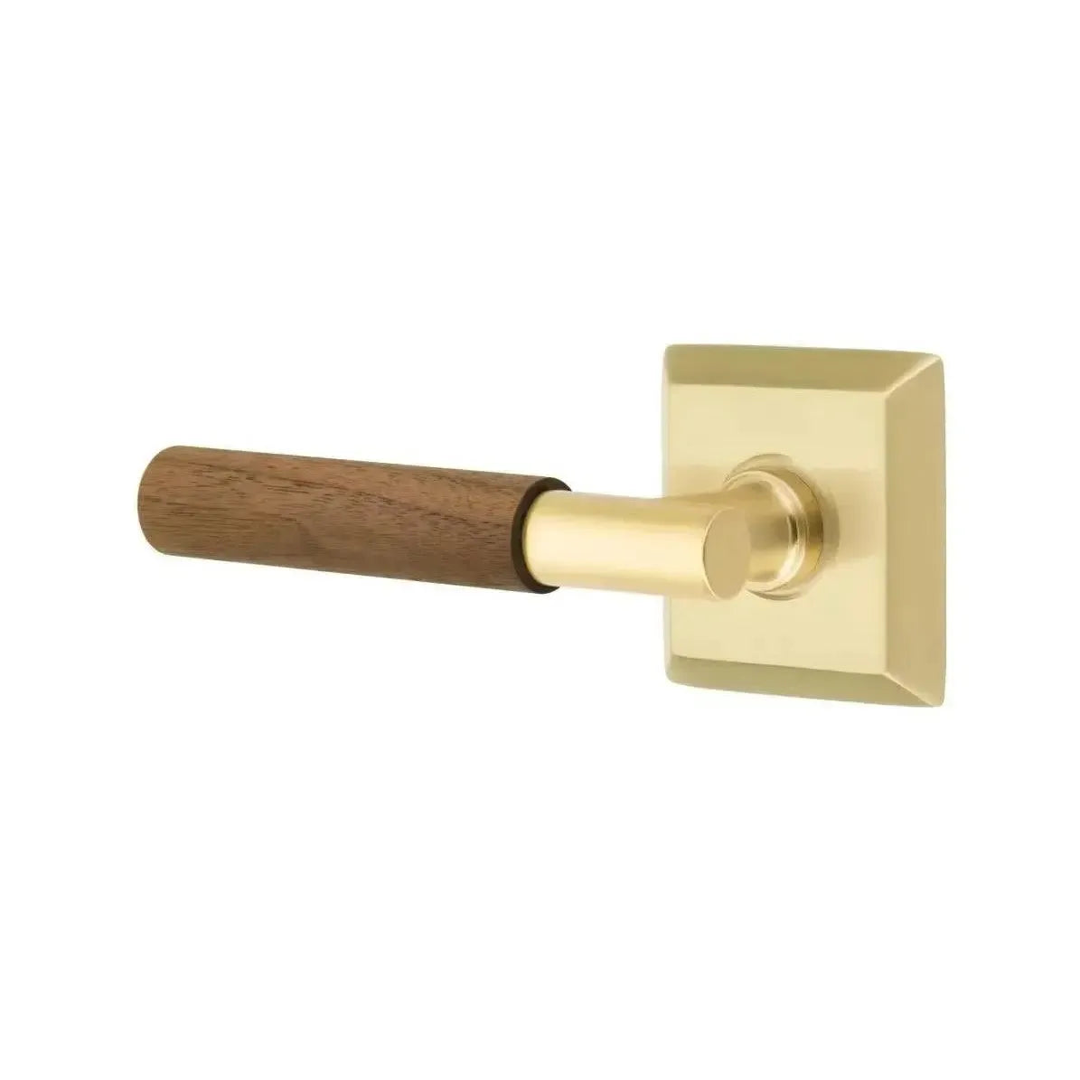 Emtek Select T-Bar Dark Walnut Lever with Quincy Rosette in finish
