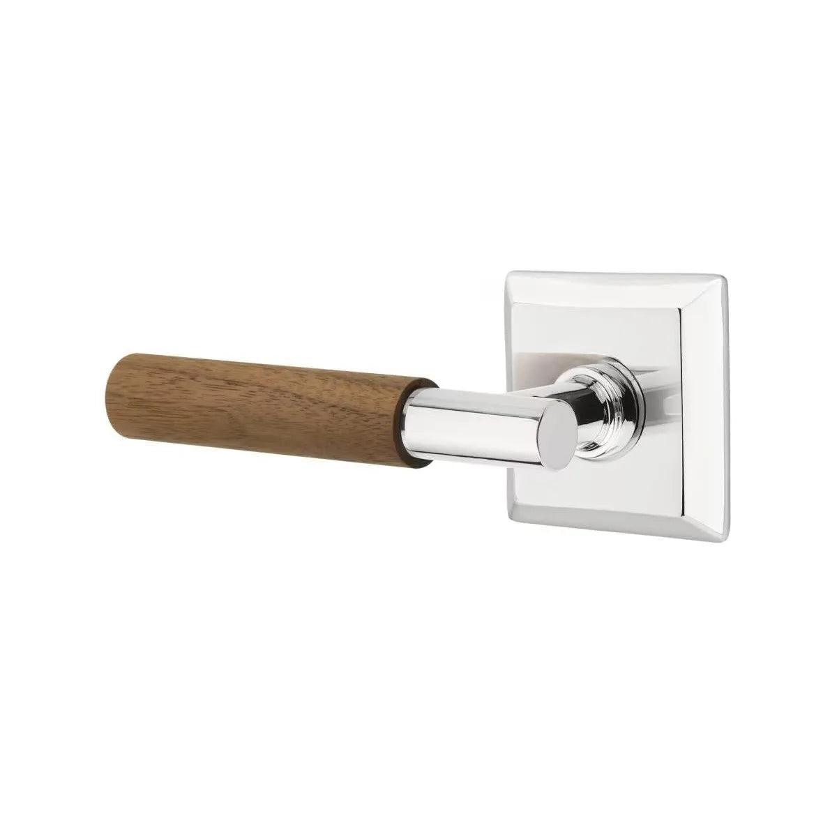 Emtek Select T-Bar Dark Walnut Lever with Quincy Rosette 