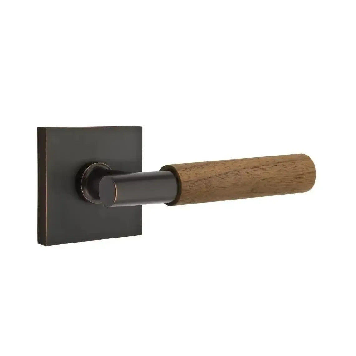 EmtekEmtek Select T-Bar Dark Walnut Lever with Square Rosette in 