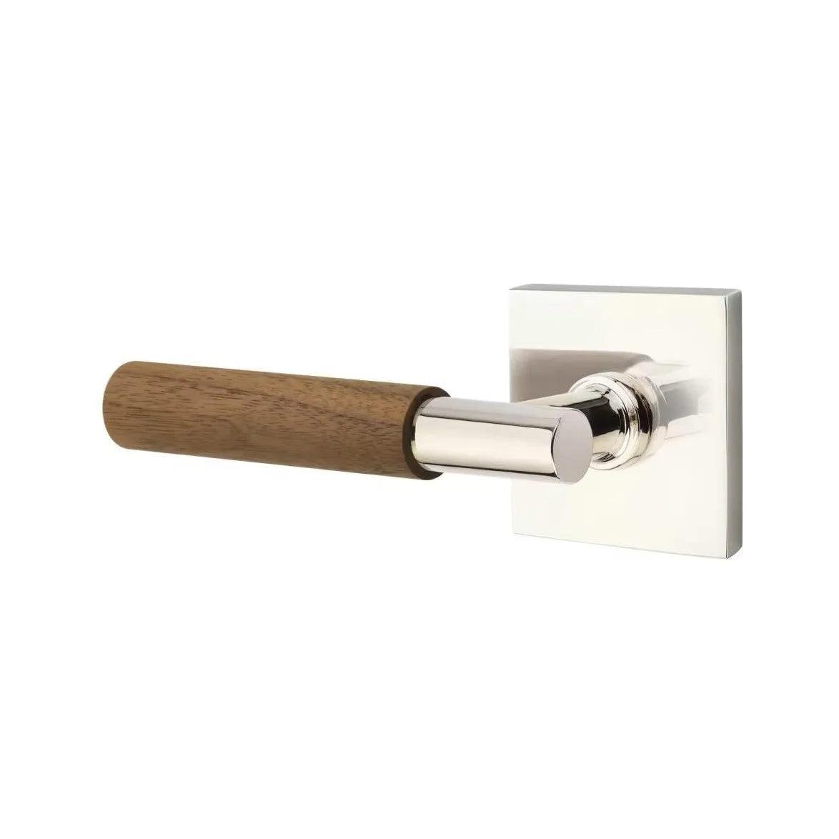 Emtek Select T-Bar Dark Walnut Lever with Square Rosette 
