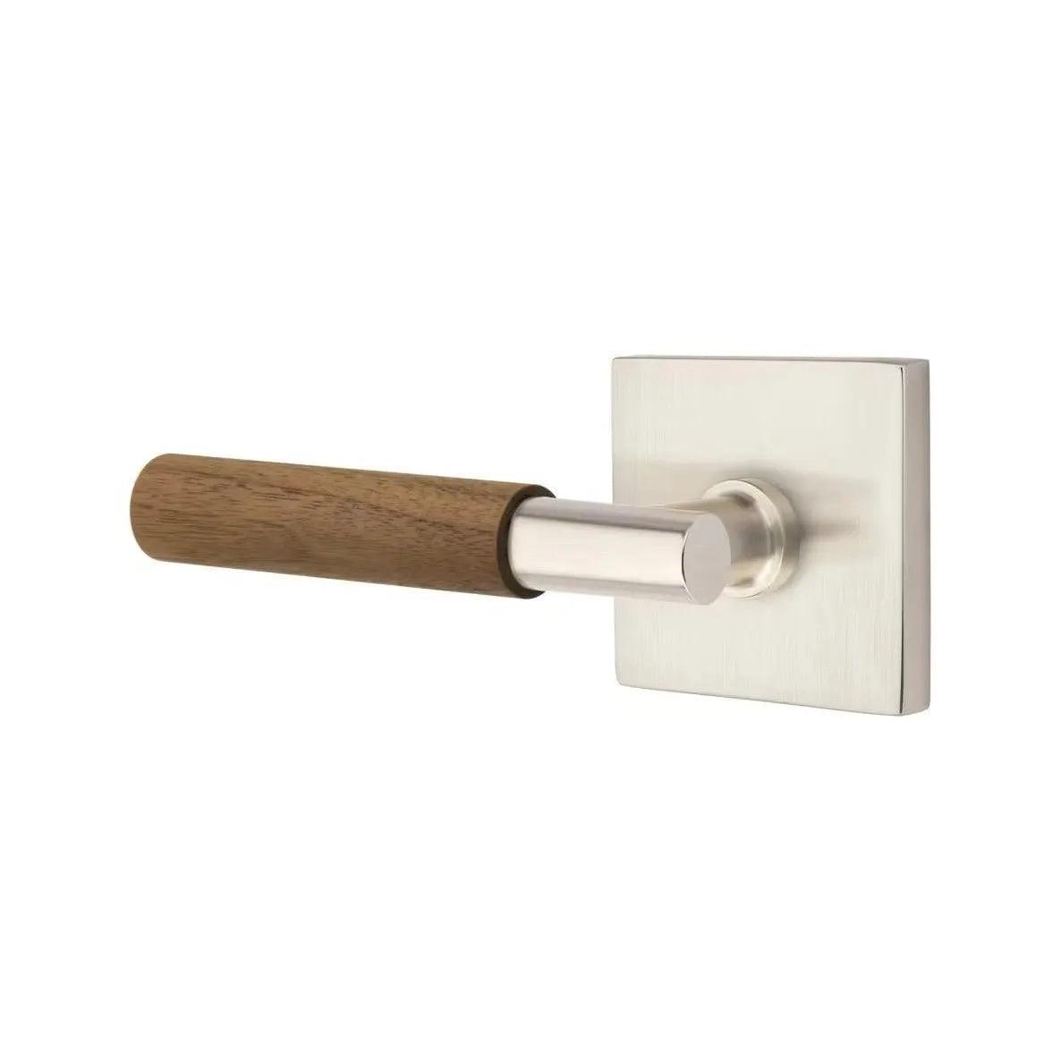 Emtek Select T-Bar Dark Walnut Lever with Square Rosette 
