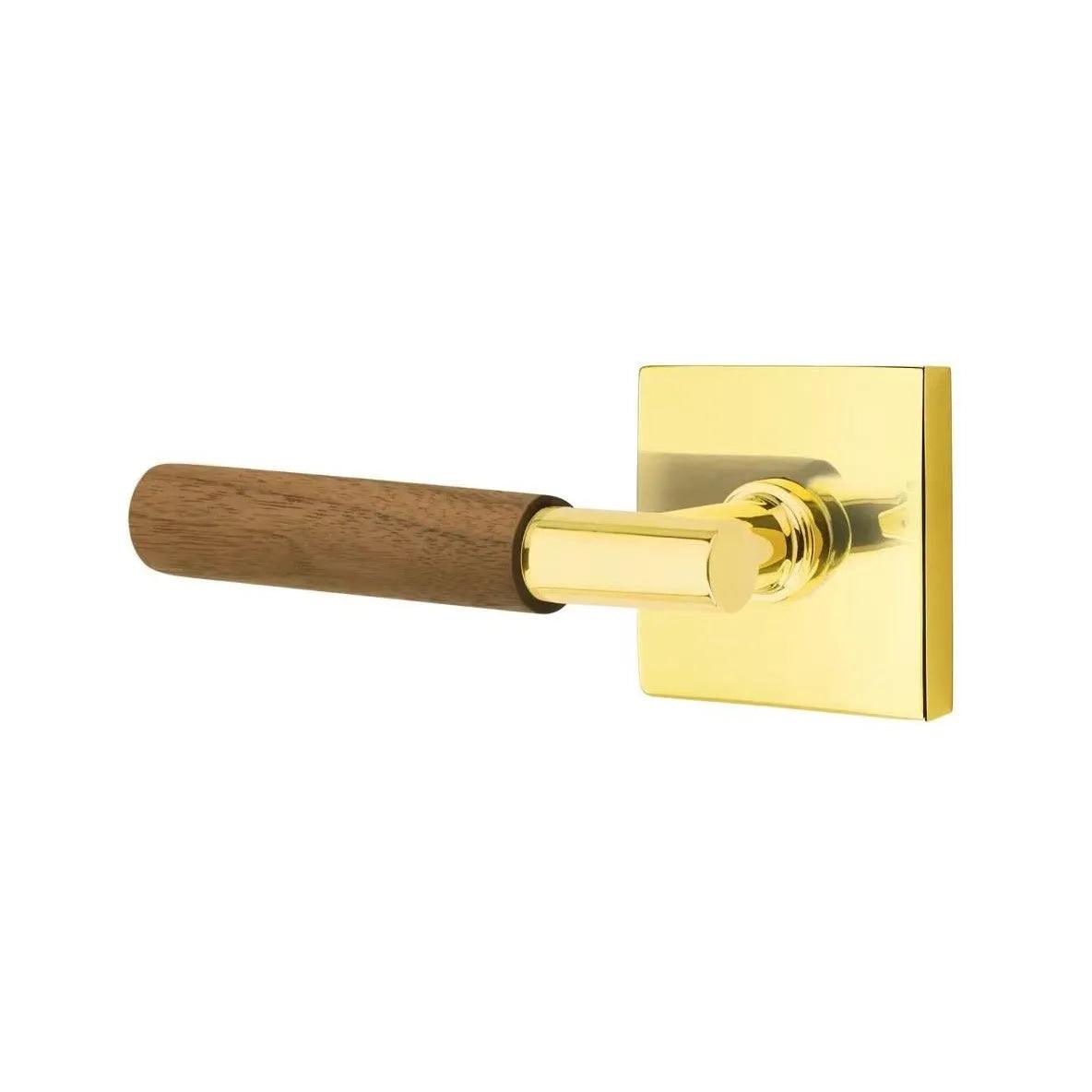 Emtek Select T-Bar Dark Walnut Lever with Square Rosette 