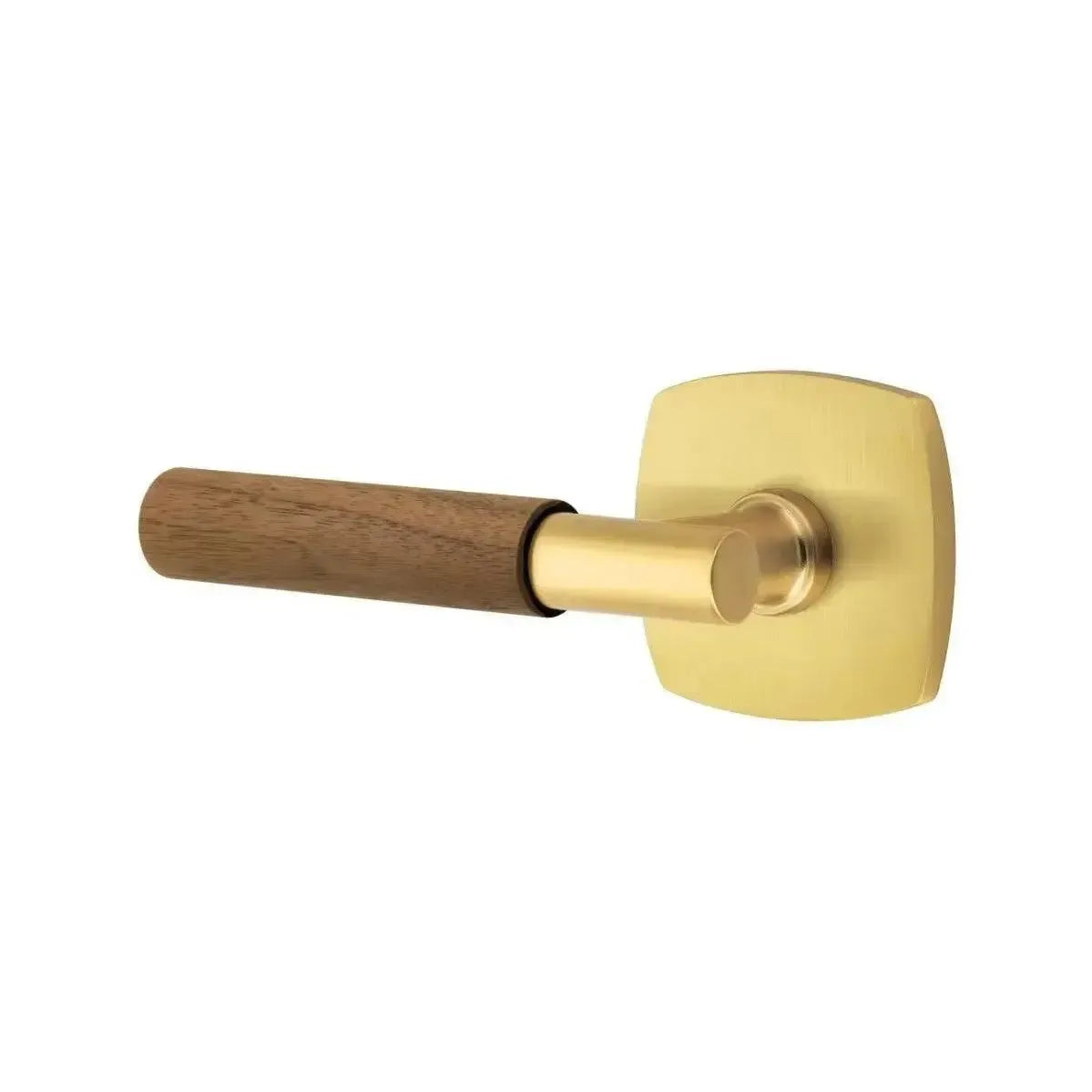 Emtek Select T-Bar Dark Walnut Lever with Urban Modern Rosette in finish