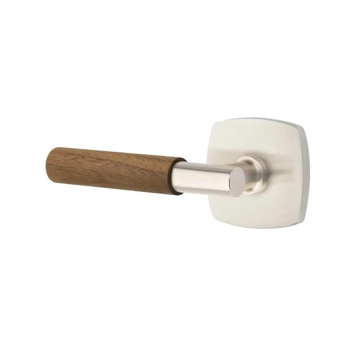 Emtek Select T-Bar Dark Walnut Lever with Urban Modern Rosette 