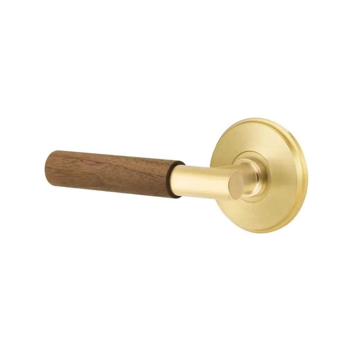 Emtek Select T-Bar Dark Walnut Lever with Watford Rosette 