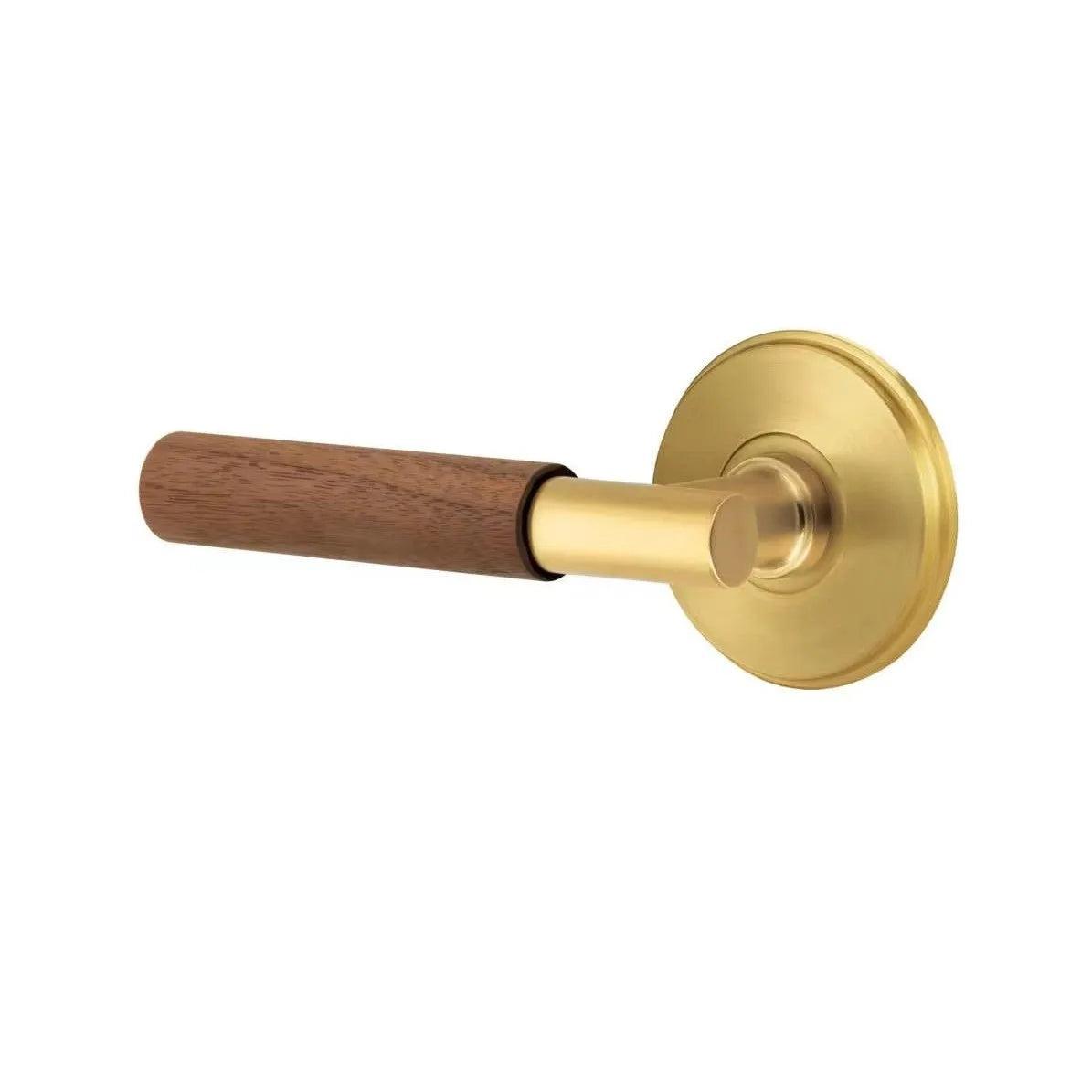 Emtek Select T-Bar Dark Walnut Lever with Watford Rosette French Antique