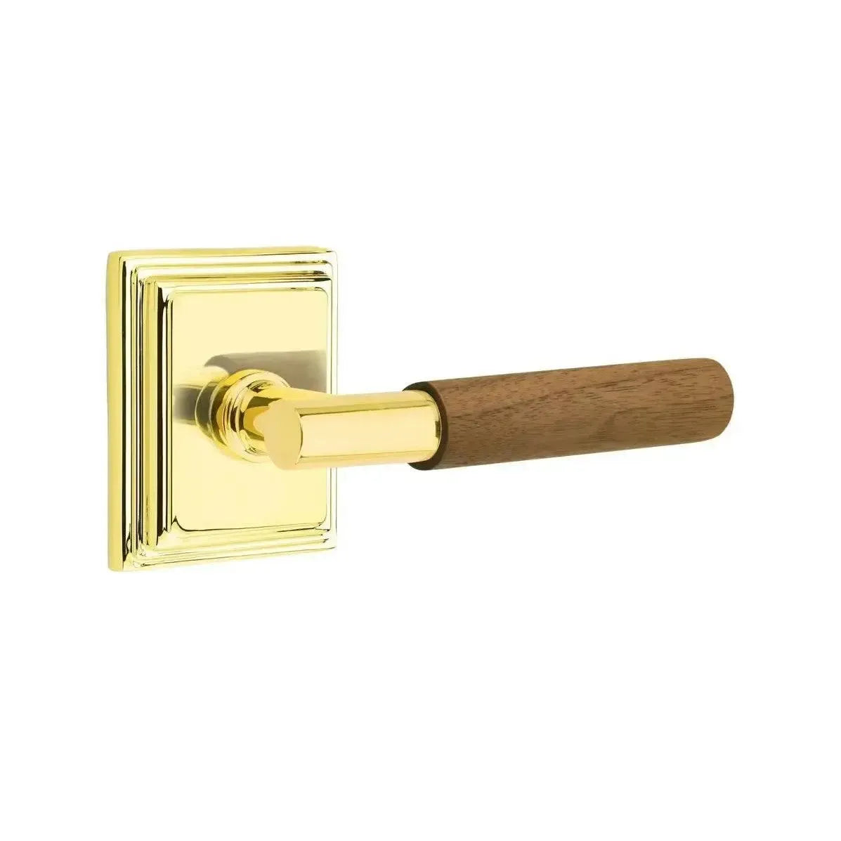 EmtekEmtek Select T-Bar Dark Walnut Lever with Wilshire Rosette in 