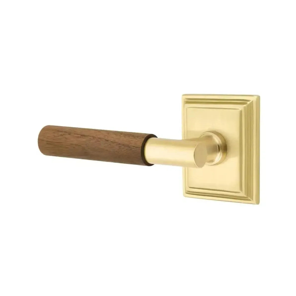 Emtek Select T-Bar Dark Walnut Lever with Wilshire Rosette in finish
