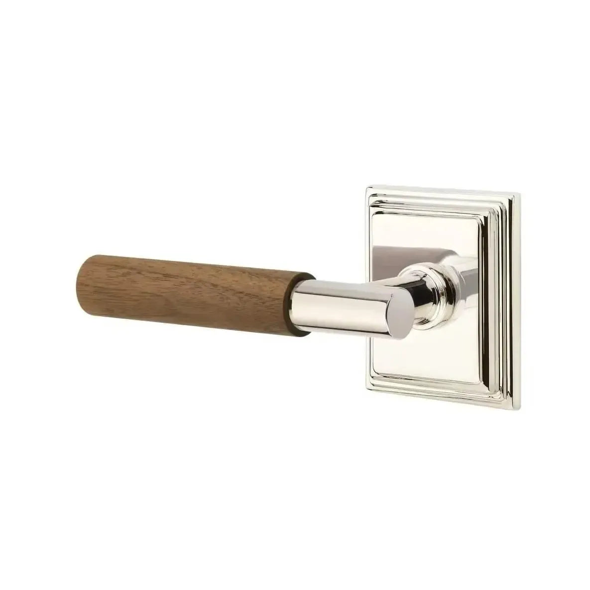 Emtek Select T-Bar Dark Walnut Lever with Wilshire Rosette in finish