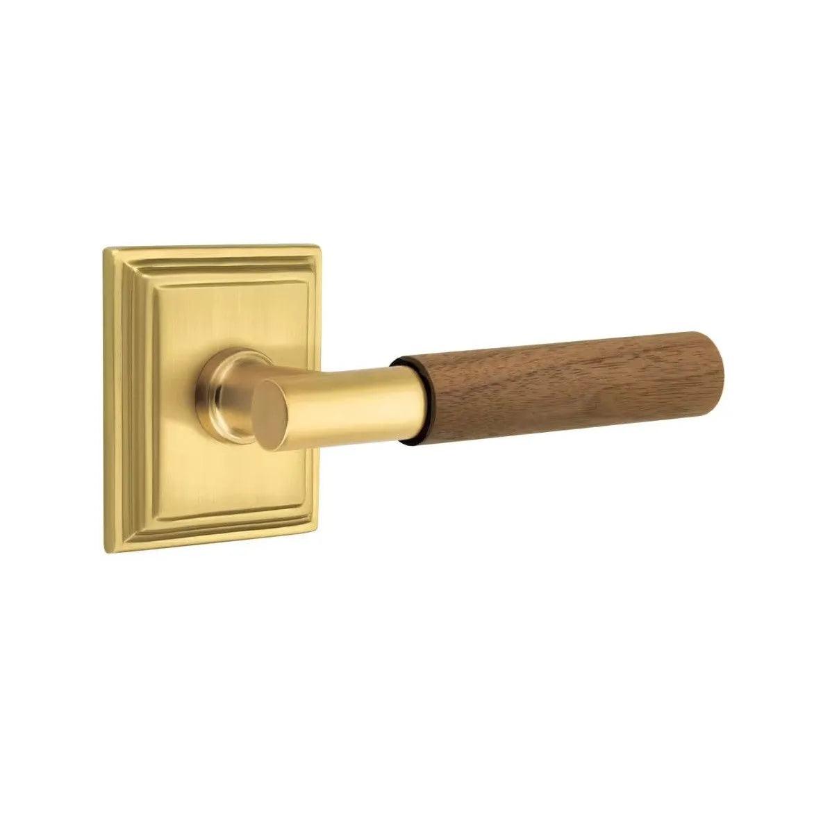 Emtek Select T-Bar Dark Walnut Lever with Wilshire Rosette French Antique