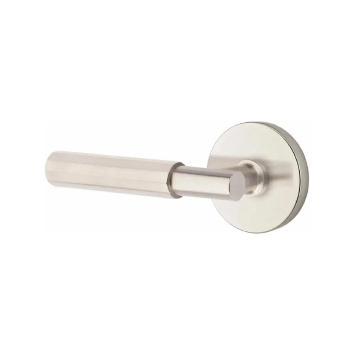 Emtek Select T-Bar Faceted Lever with Disk Rosette in finish