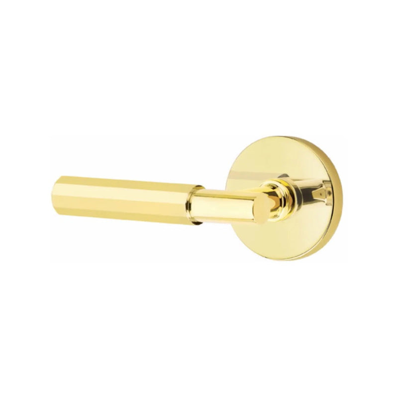 Emtek Select T-Bar Faceted Lever with Disk Rosette in finish