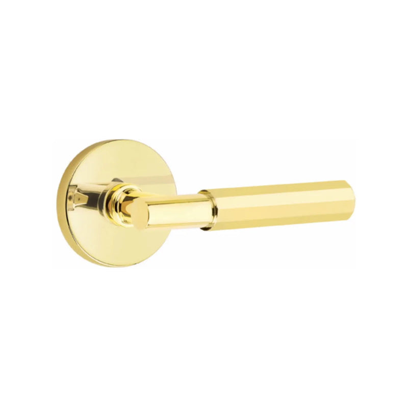 Emtek Select T-Bar Faceted Lever with Disk Rosette in finish