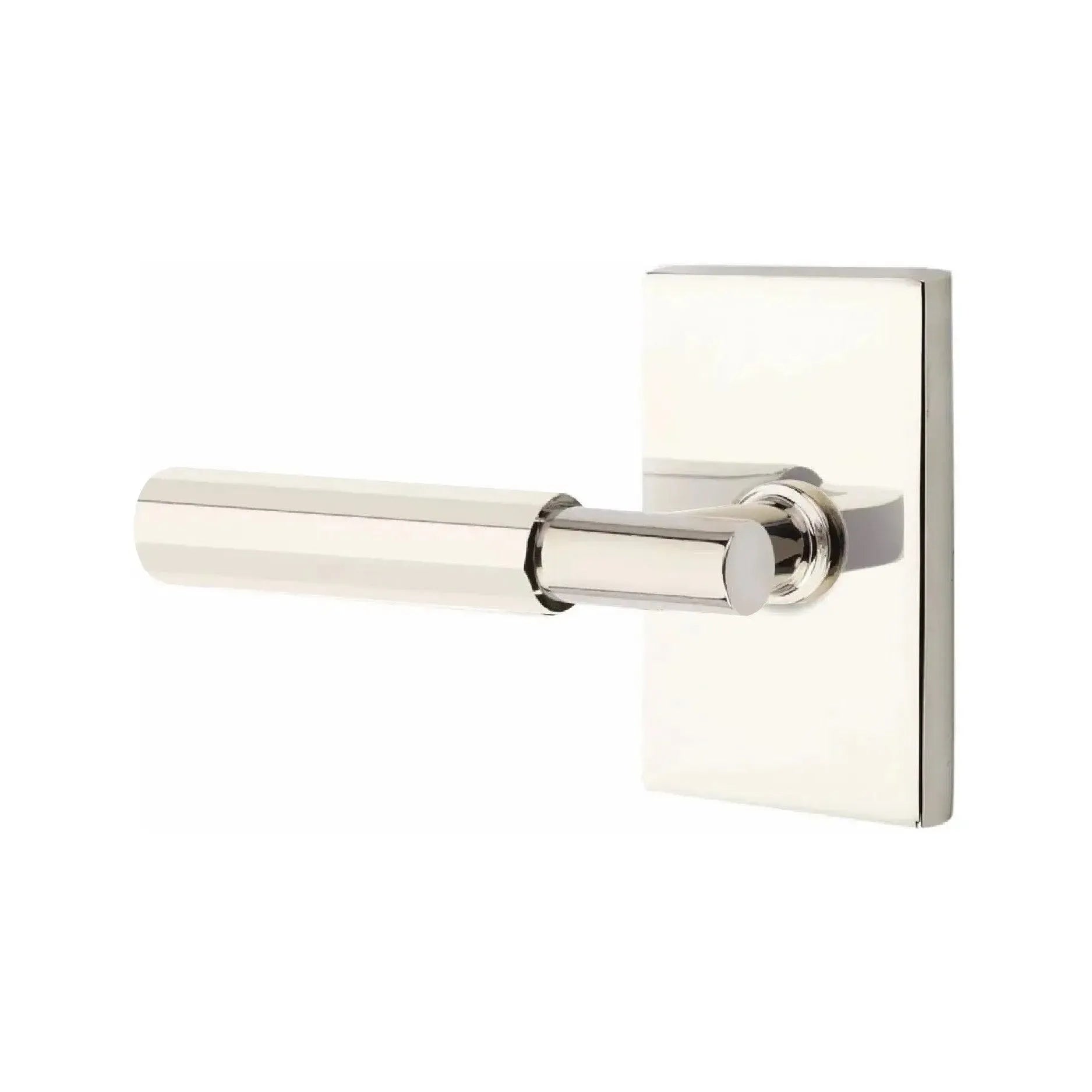 EmtekEmtek Select T-Bar Faceted Lever with Modern Rectangular Rosette in 