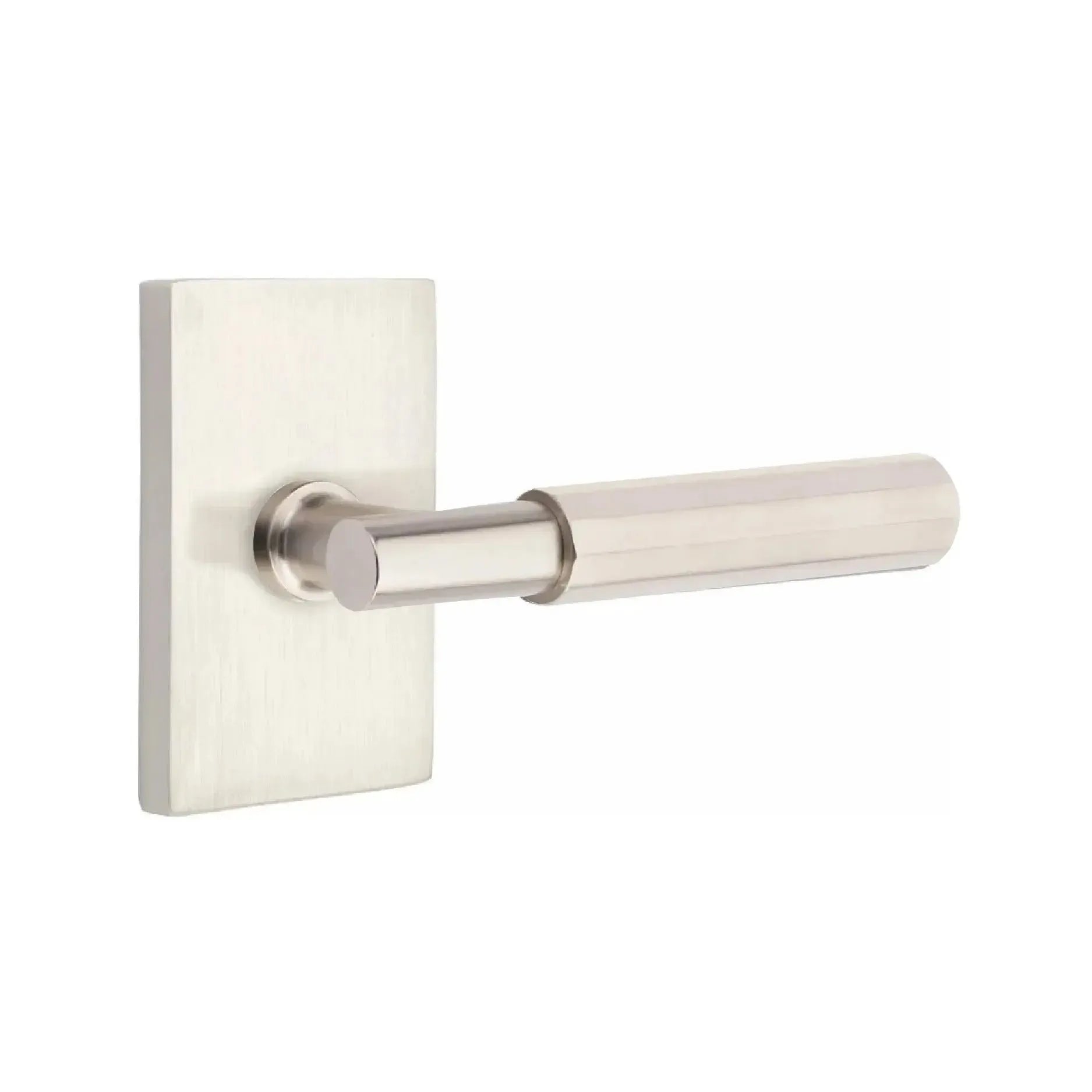EmtekEmtek Select T-Bar Faceted Lever with Modern Rectangular Rosette in 