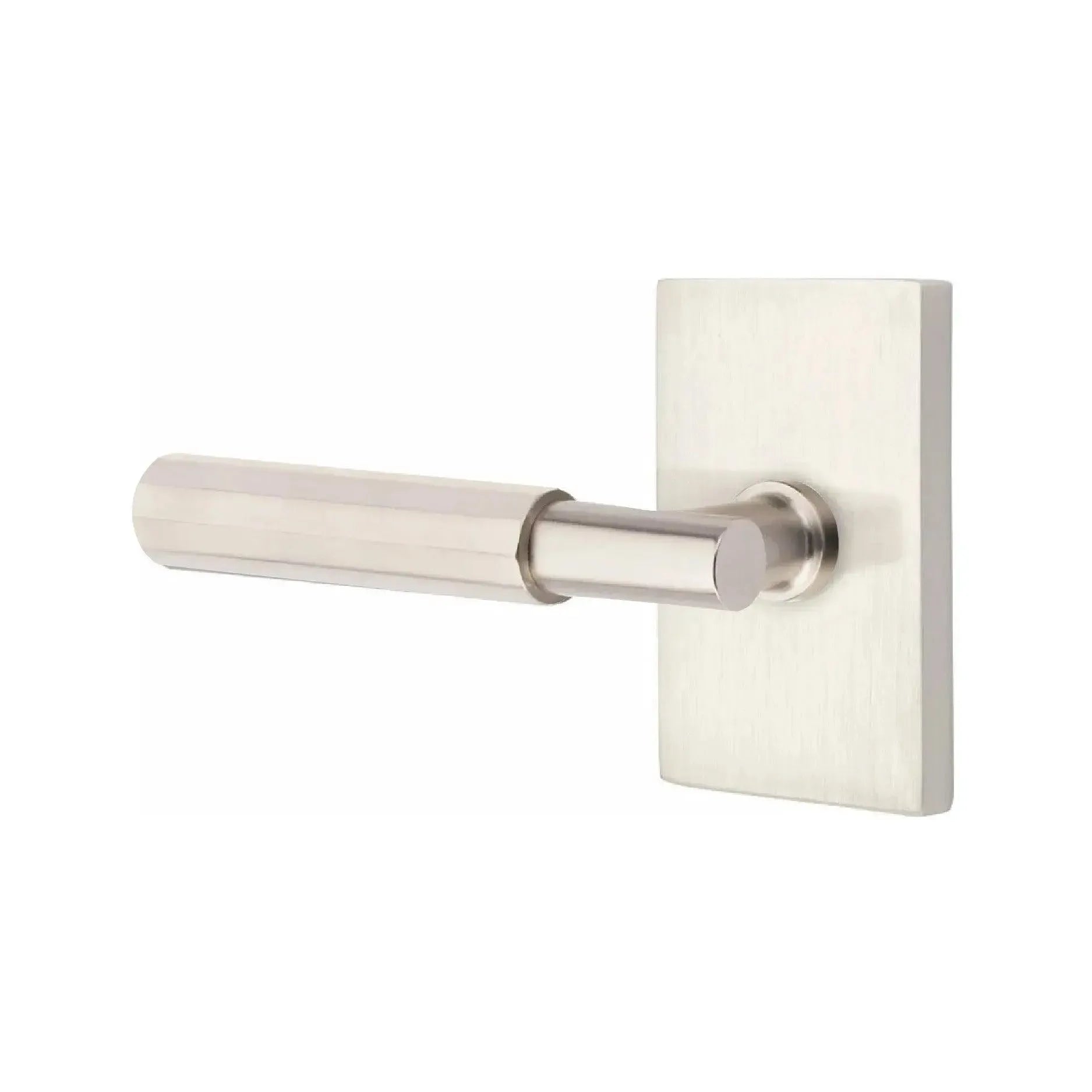 EmtekEmtek Select T-Bar Faceted Lever with Modern Rectangular Rosette in 