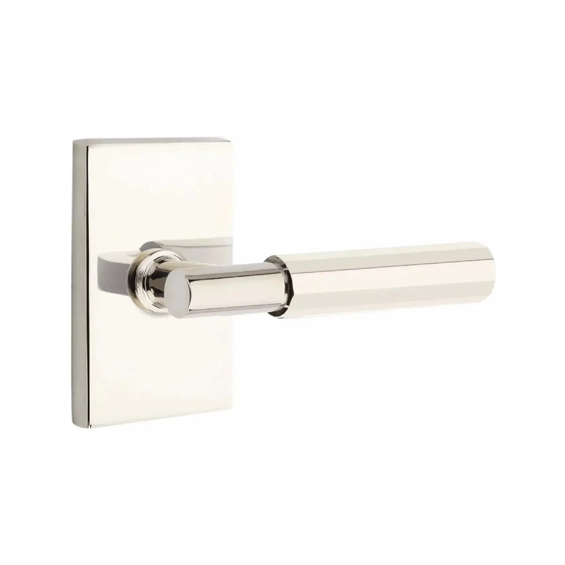 EmtekEmtek Select T-Bar Faceted Lever with Modern Rectangular Rosette in 