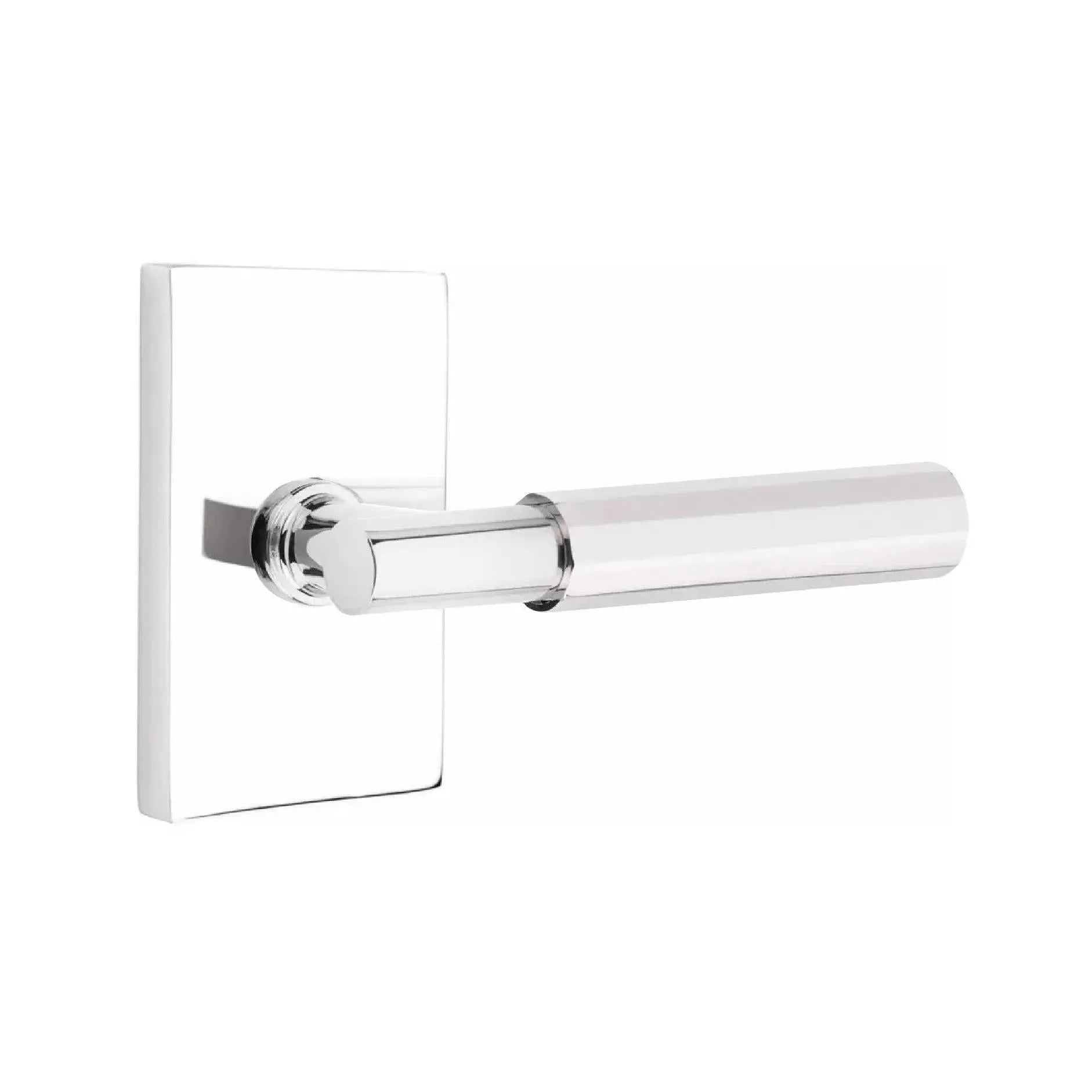 EmtekEmtek Select T-Bar Faceted Lever with Modern Rectangular Rosette in 