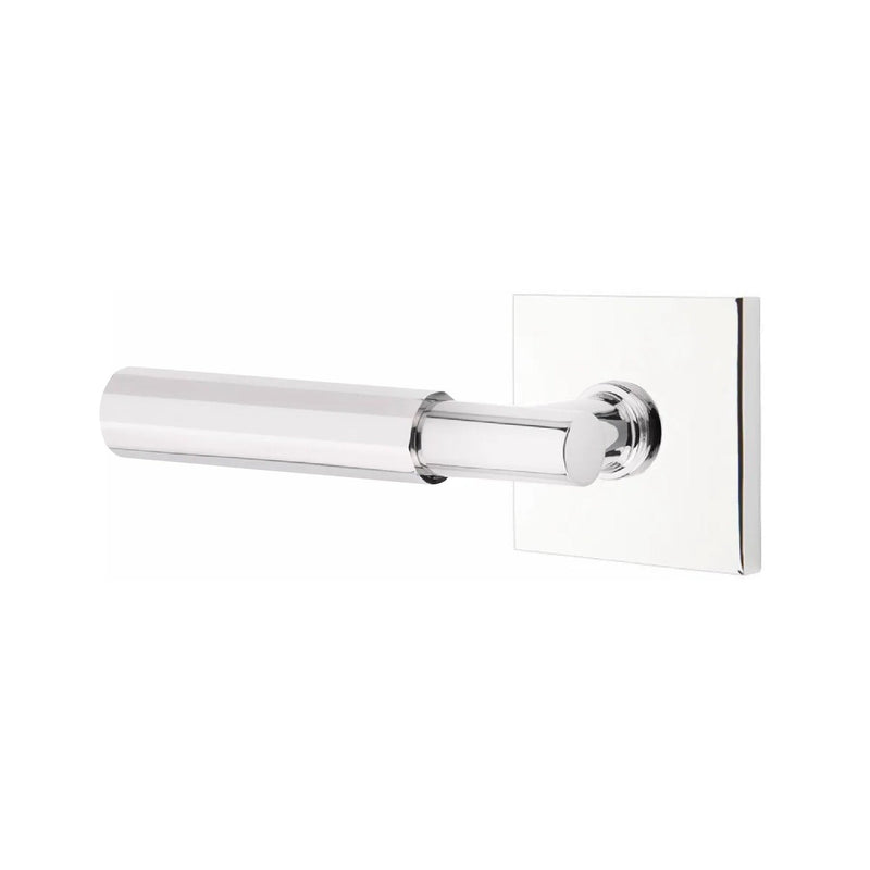 Emtek Select T-Bar Faceted Lever with Square Rosette in finish