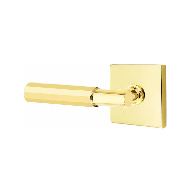 Emtek Select T-Bar Faceted Lever with Square Rosette in finish