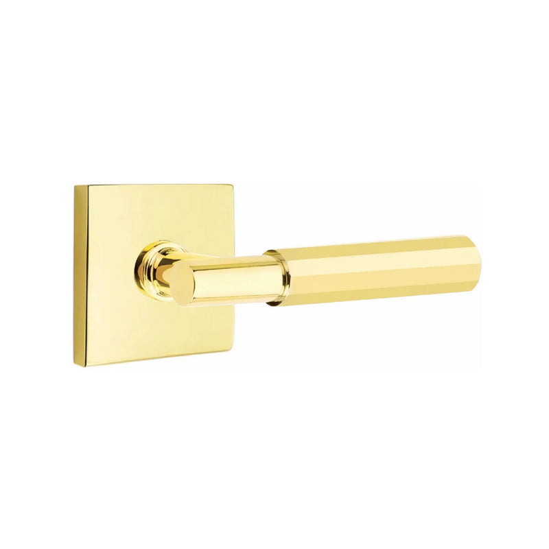 Emtek Select T-Bar Faceted Lever with Square Rosette in finish