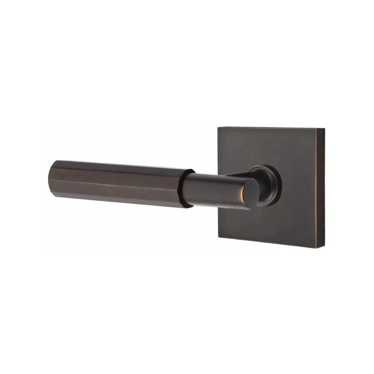 Emtek Select T-Bar Faceted Lever with Square Rosette Oil Rubbed Bronze