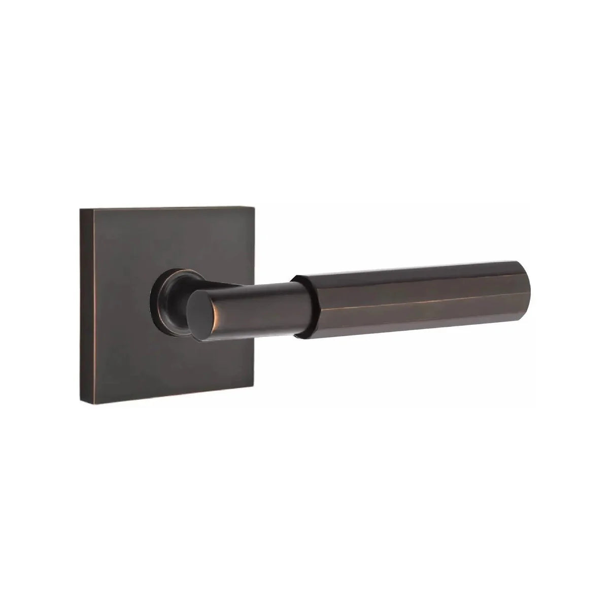 Emtek Select T-Bar Faceted Lever with Square Rosette Oil Rubbed Bronze