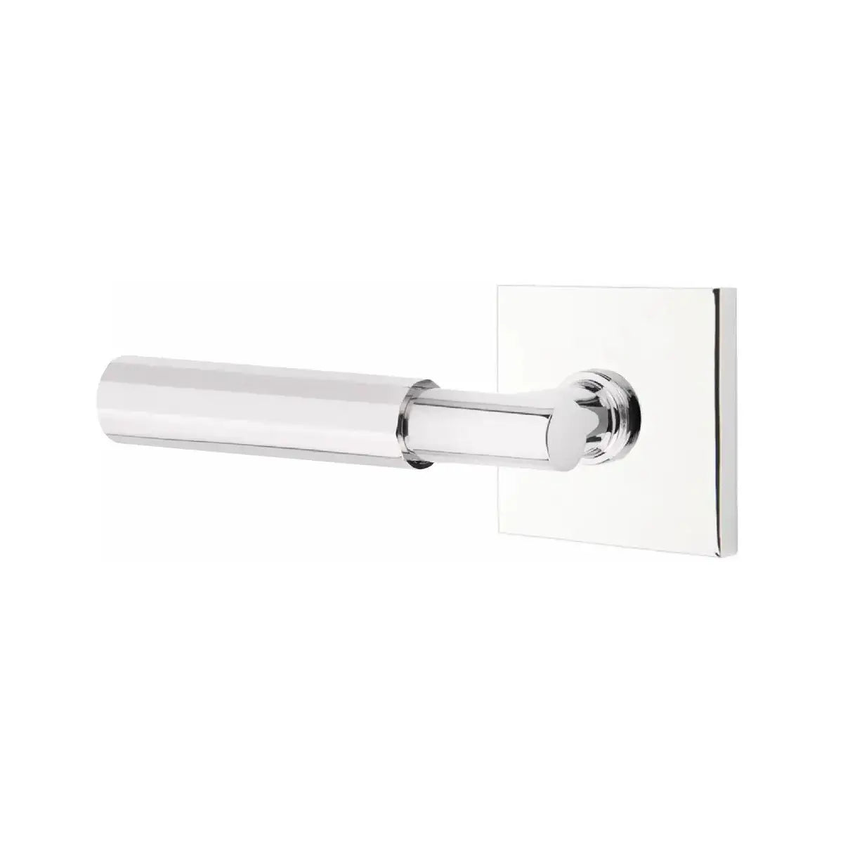 Emtek Select T-Bar Faceted Lever with Square Rosette Polished Chrome