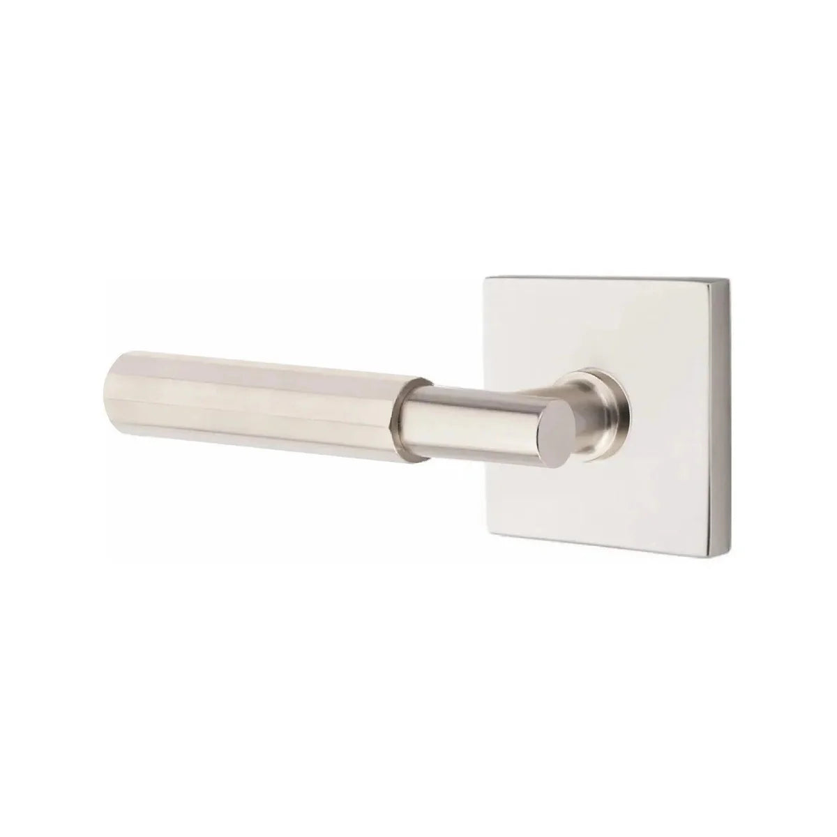 Emtek Select T-Bar Faceted Lever with Square Rosette Satin Nickel