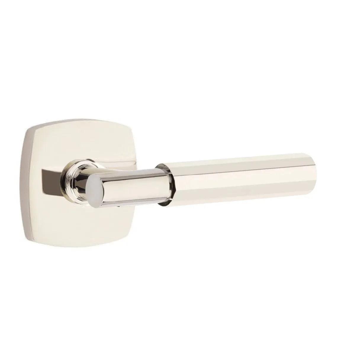 Emtek Select T-Bar Faceted Lever with Urban Modern Rosette 