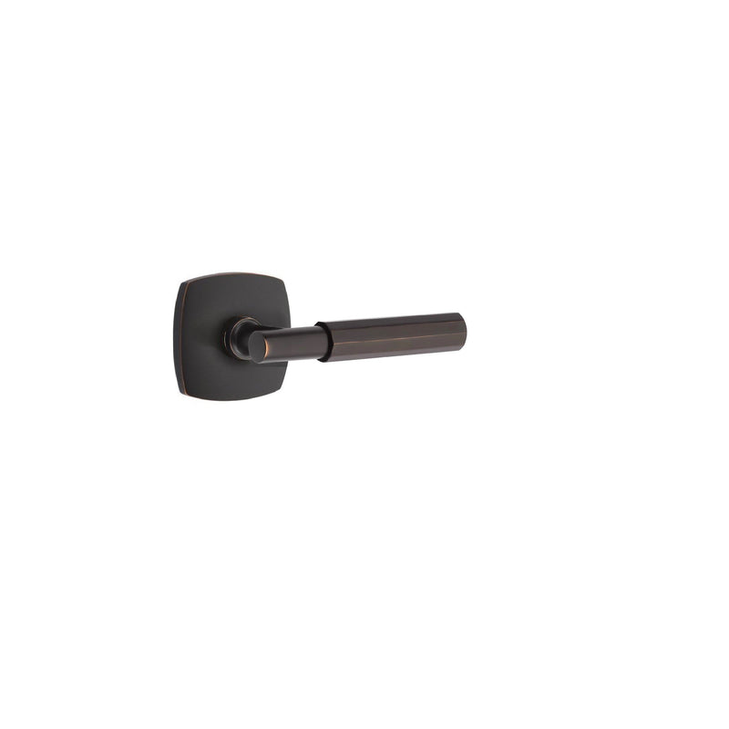 Emtek Select T-Bar Faceted Lever with Urban Modern Rosette in finish