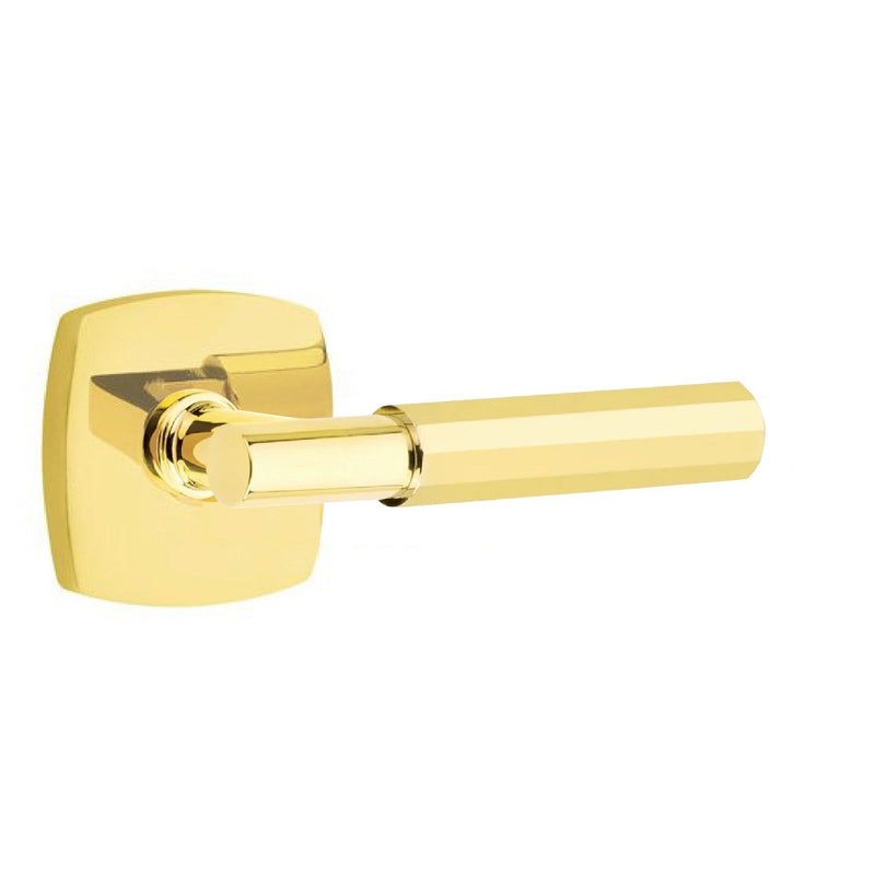 Emtek Select T-Bar Faceted Lever with Urban Modern Rosette in finish