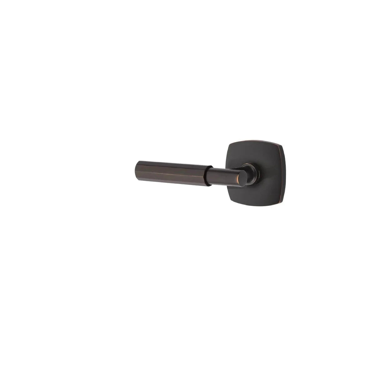 Emtek Select T-Bar Faceted Lever with Urban Modern Rosette Oil Rubbed Bronze