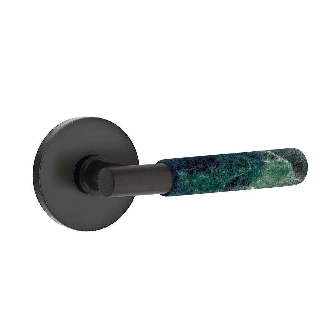 Emtek Select T-Bar Green Marble Lever with Disk Rosette 
