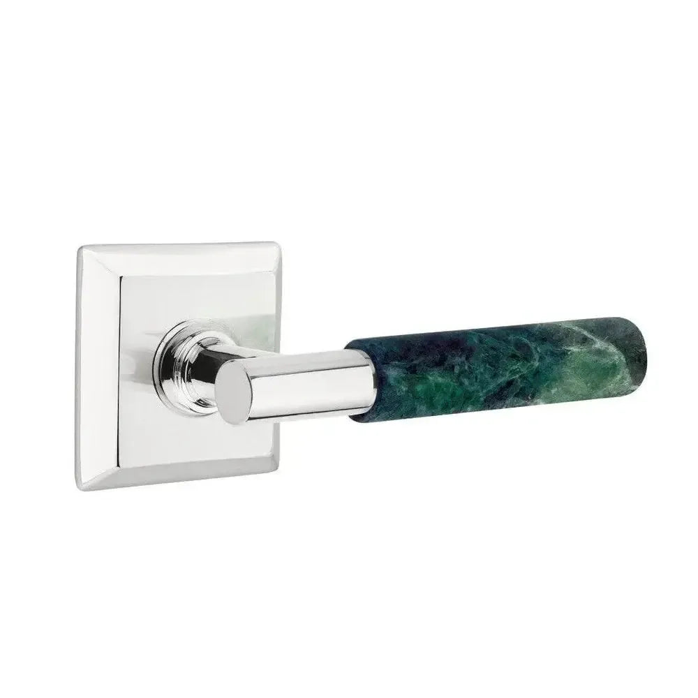 EmtekEmtek Select T-Bar Green Marble Lever with Quincy Rosette in 