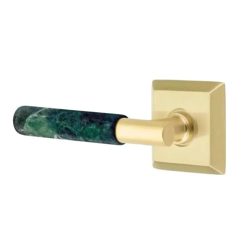 EmtekEmtek Select T-Bar Green Marble Lever with Quincy Rosette in 
