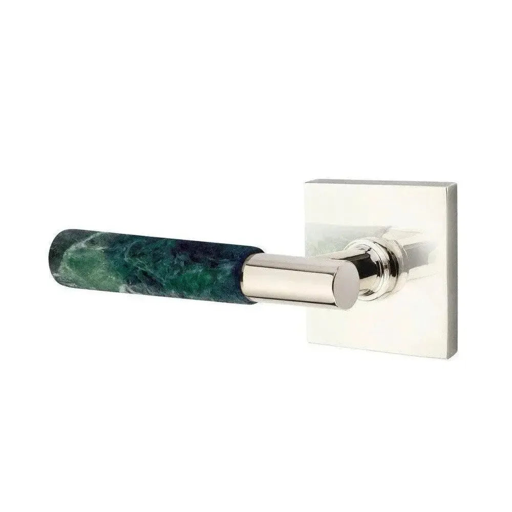 EmtekEmtek Select T-Bar Green Marble Lever with Square Rosette in 
