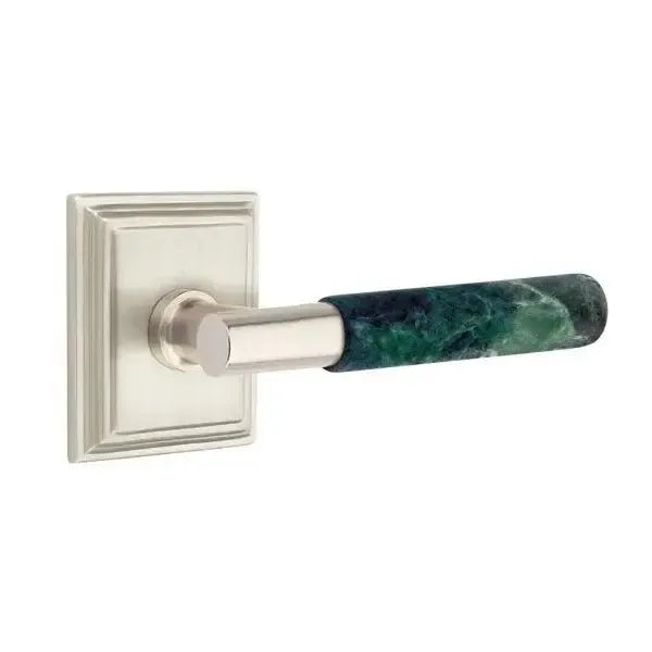 EmtekEmtek Select T-Bar Green Marble Lever with Wilshire Rosette in 