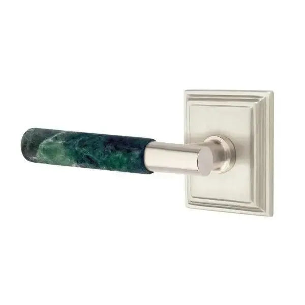 EmtekEmtek Select T-Bar Green Marble Lever with Wilshire Rosette in 