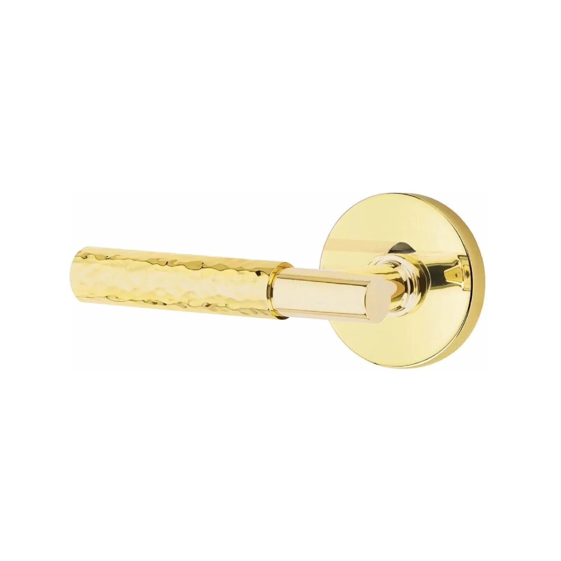 Emtek Select T-Bar Hammered Lever with Disk Rosette 