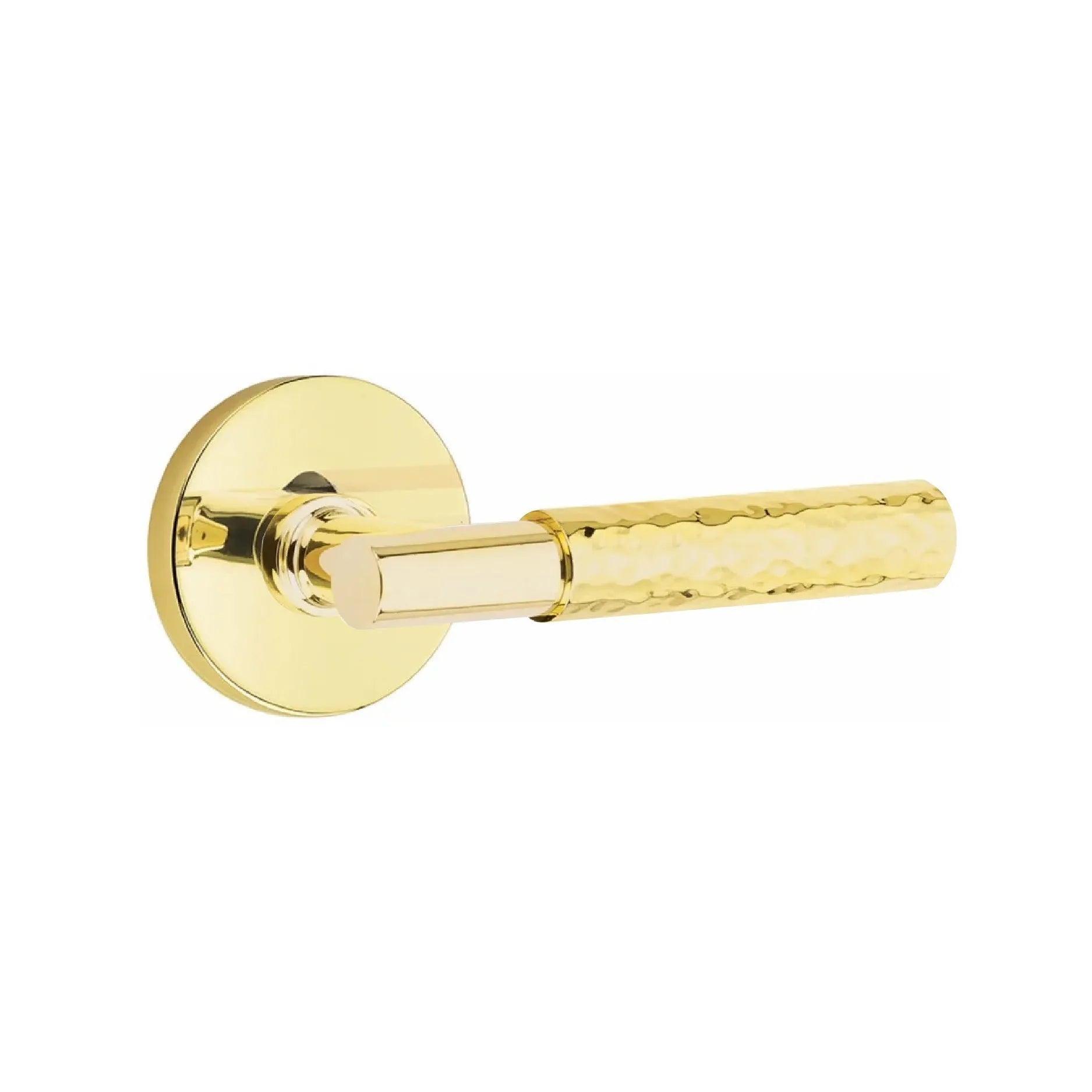 Emtek Select T-Bar Hammered Lever with Disk Rosette 
